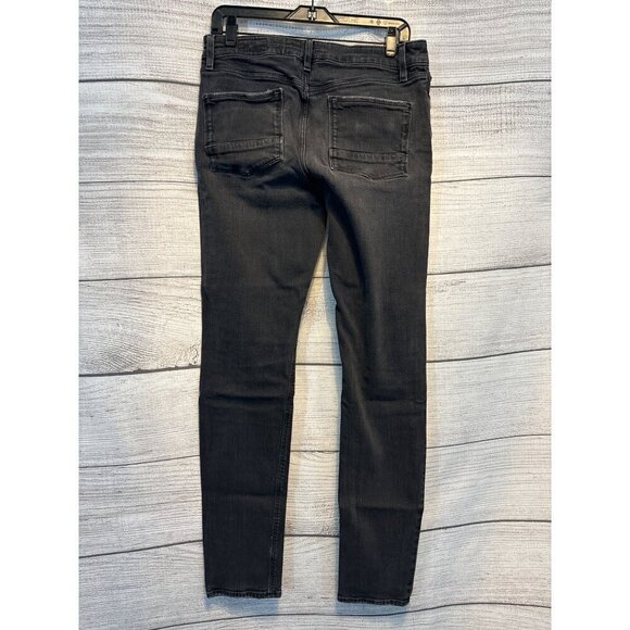 Men's ASOS Black Ripped Skinny Jeans Size 33x32 - Picture 3 of 5